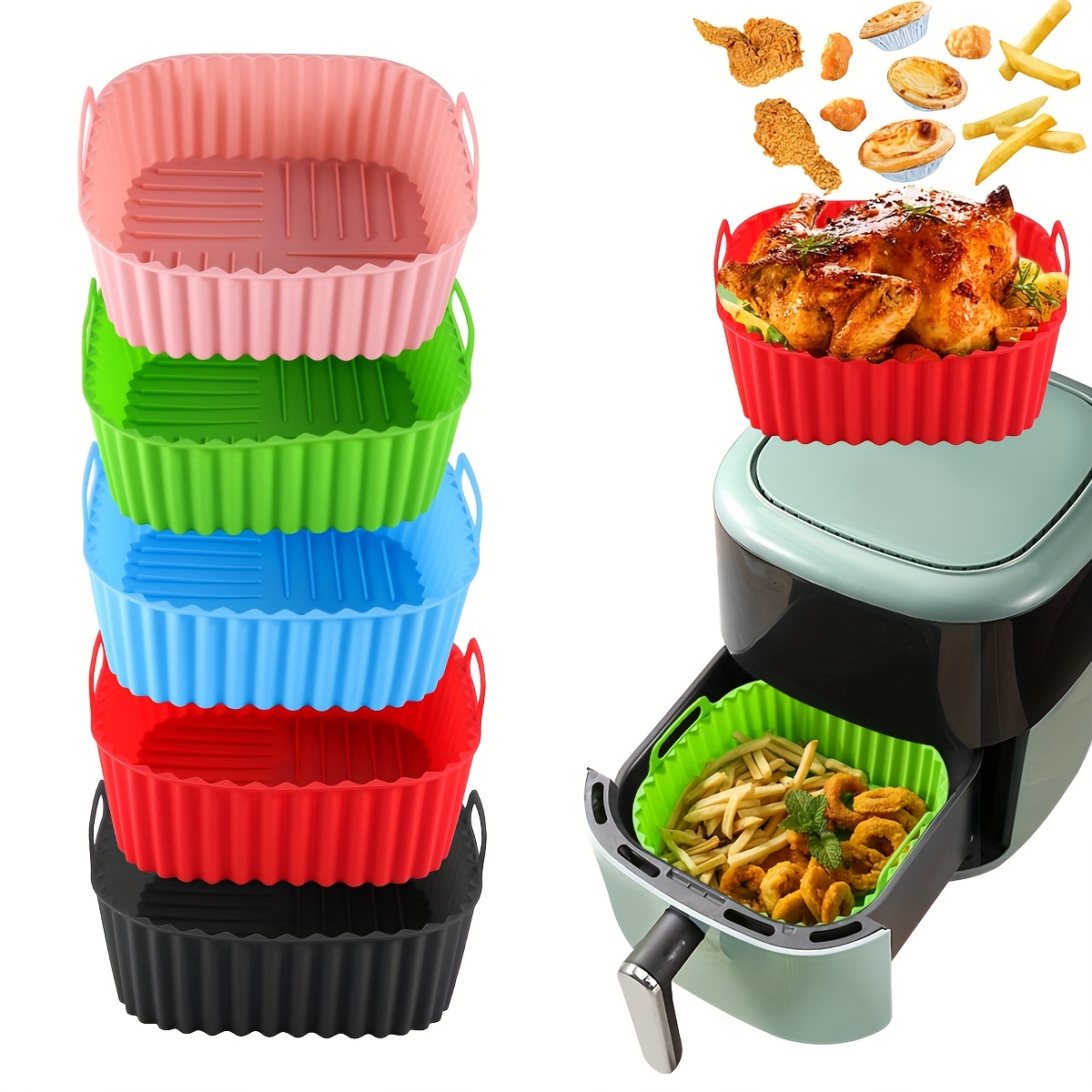 Kitchen Home Gadgets - 1 square silicone air fryer liner
