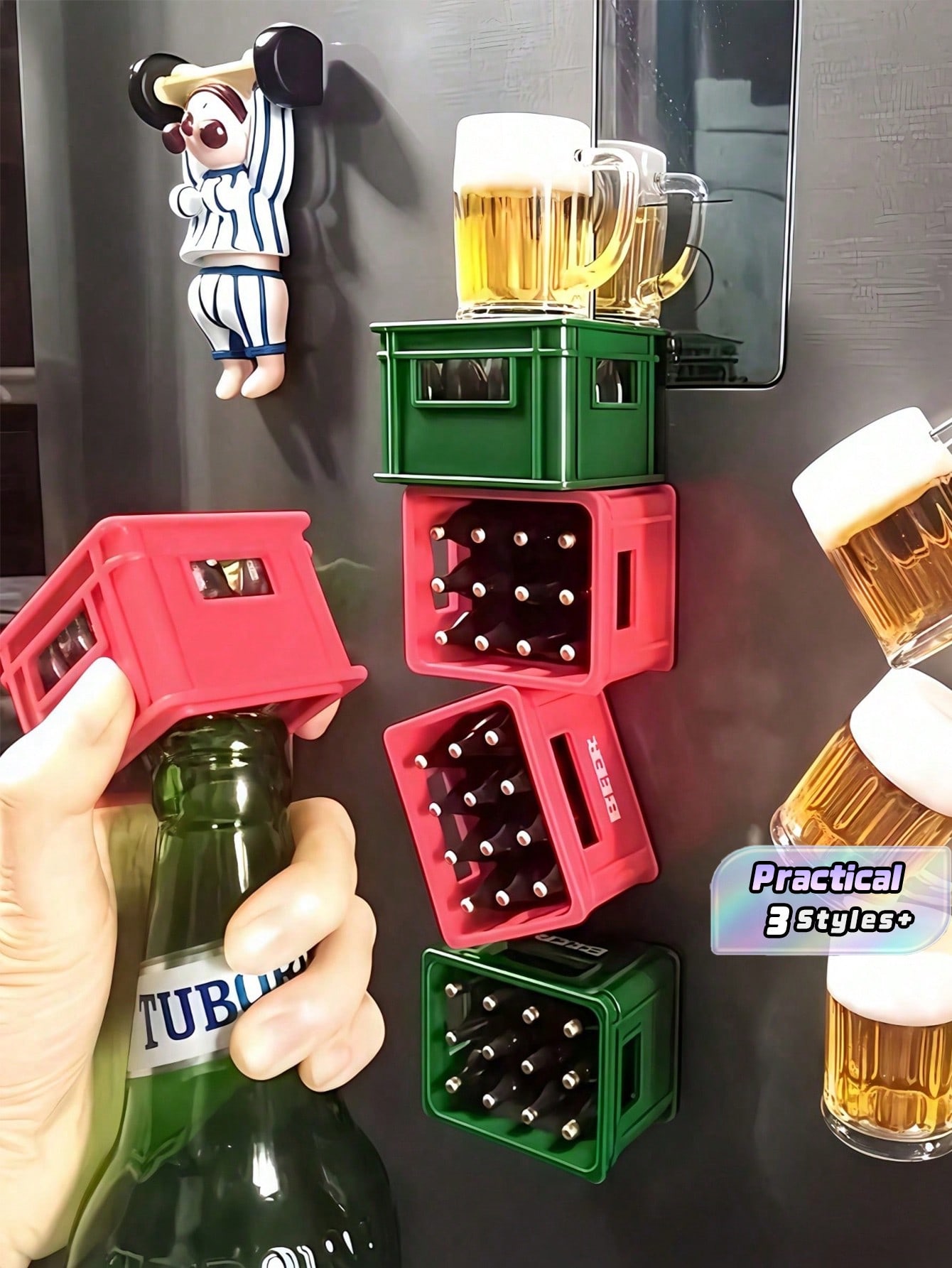 Kitchen Gadgets Gift Ideas - Retro Mini Fridge Magnet Multi Color
