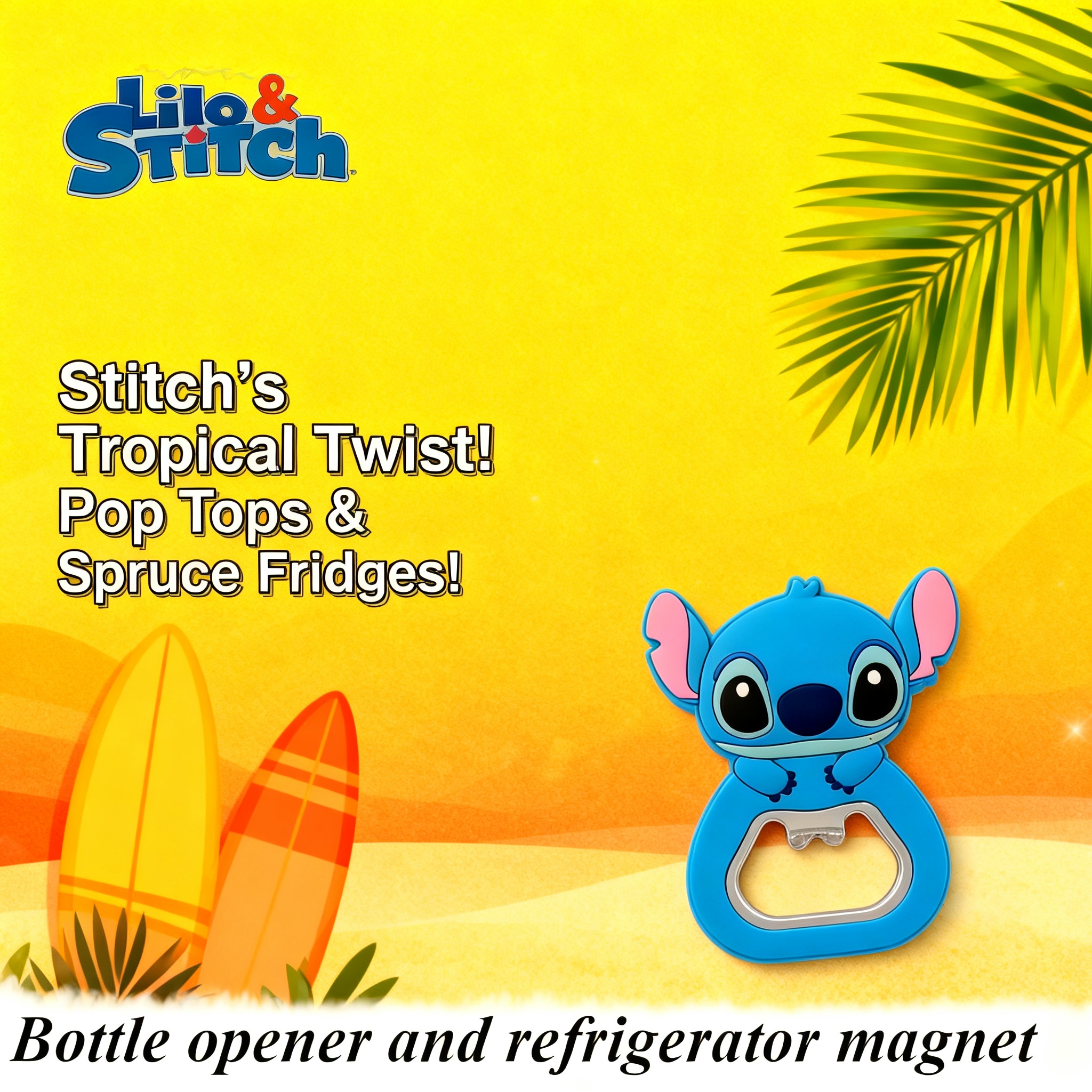 Kitchen Gadgets Gift - Stitch Multifunctional Cartoon Fridge Magnet Bottle