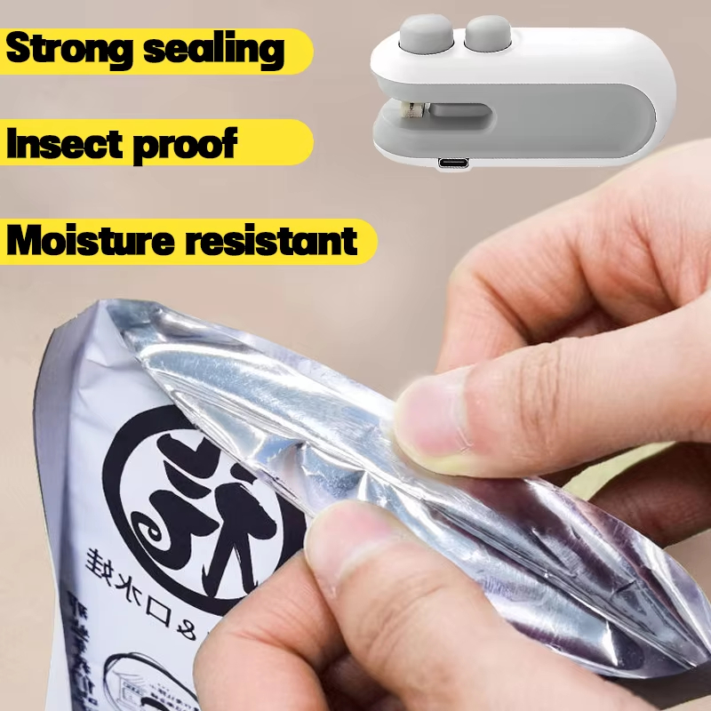 Kitchen Gadgets Built In - Mini Handheld Plastic Bag Sealer With