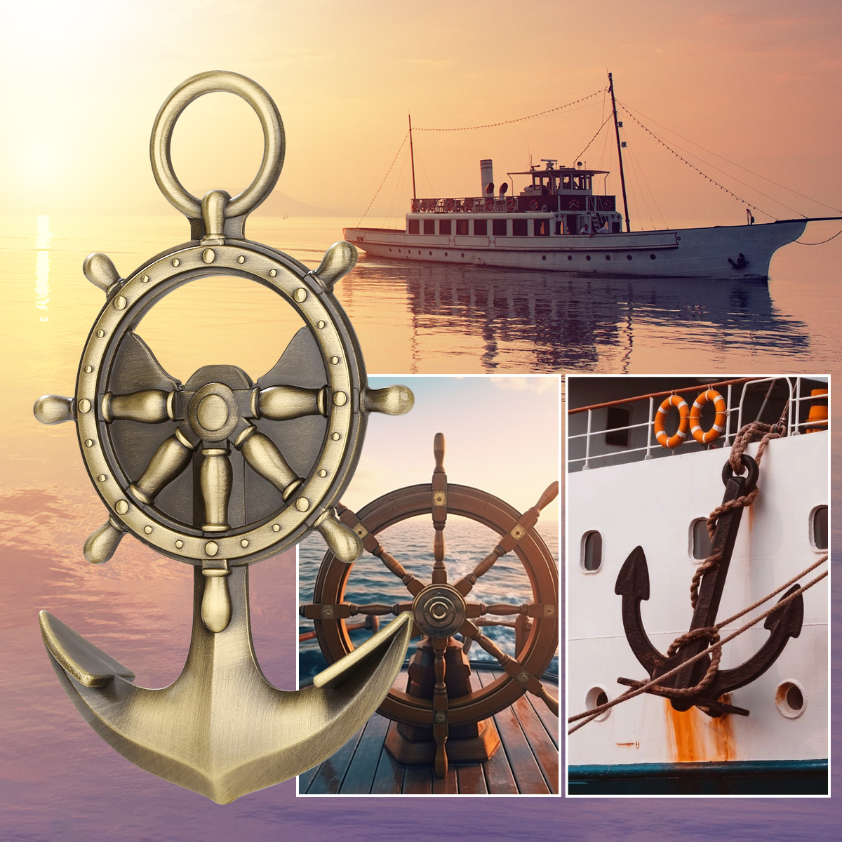 Rudder and Anchor Design Bottl - Kitchen Gadgets For Dad recension och pris