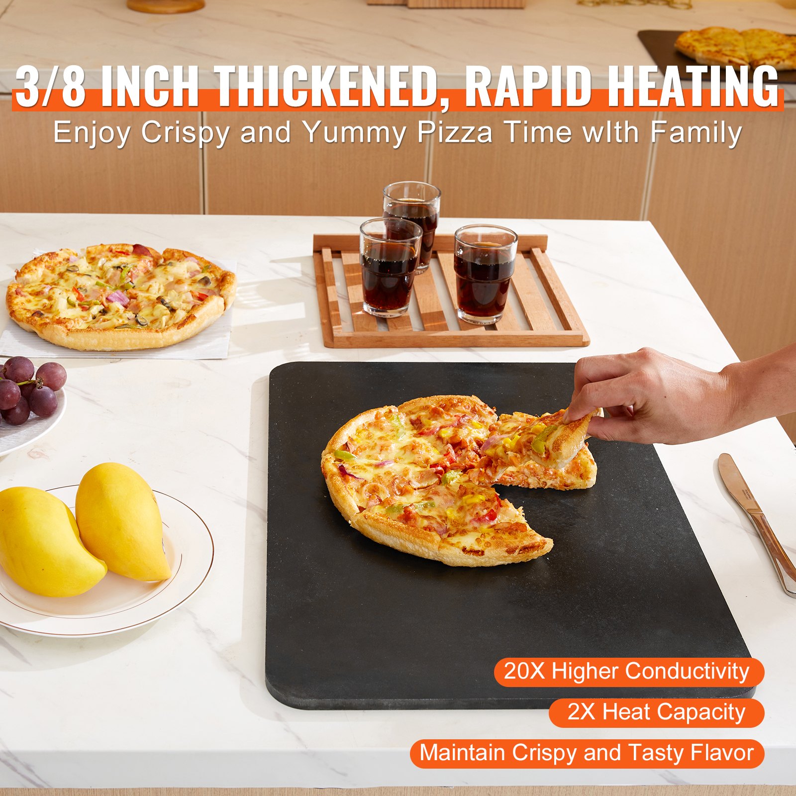 Pizza Steel, 20' X 14' X 3/8'  - Pizza Stone Baking recension och pris