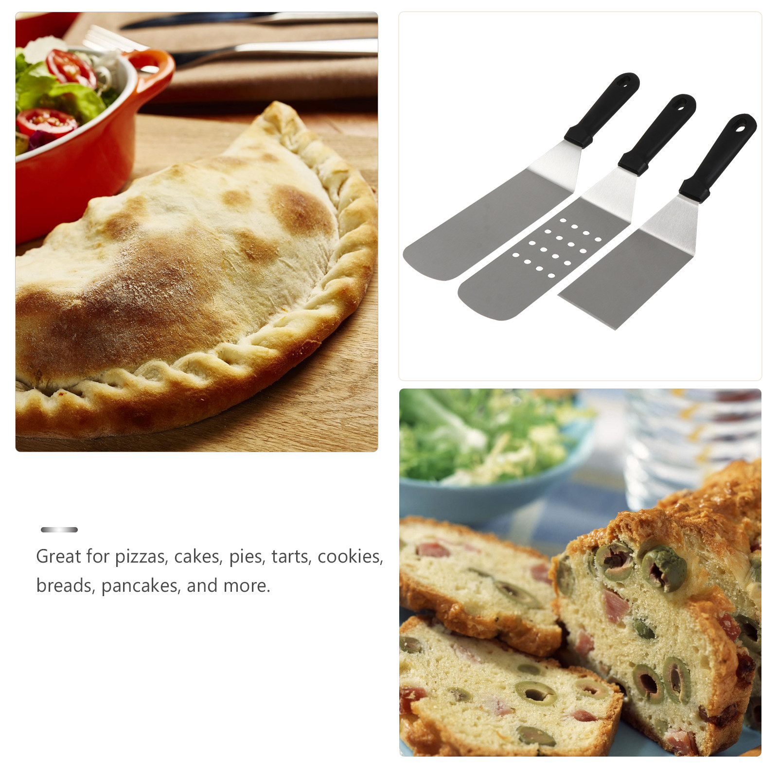 3Pcs Stainless Steel Pizza Pee - Pizza Stone Baking recension och pris