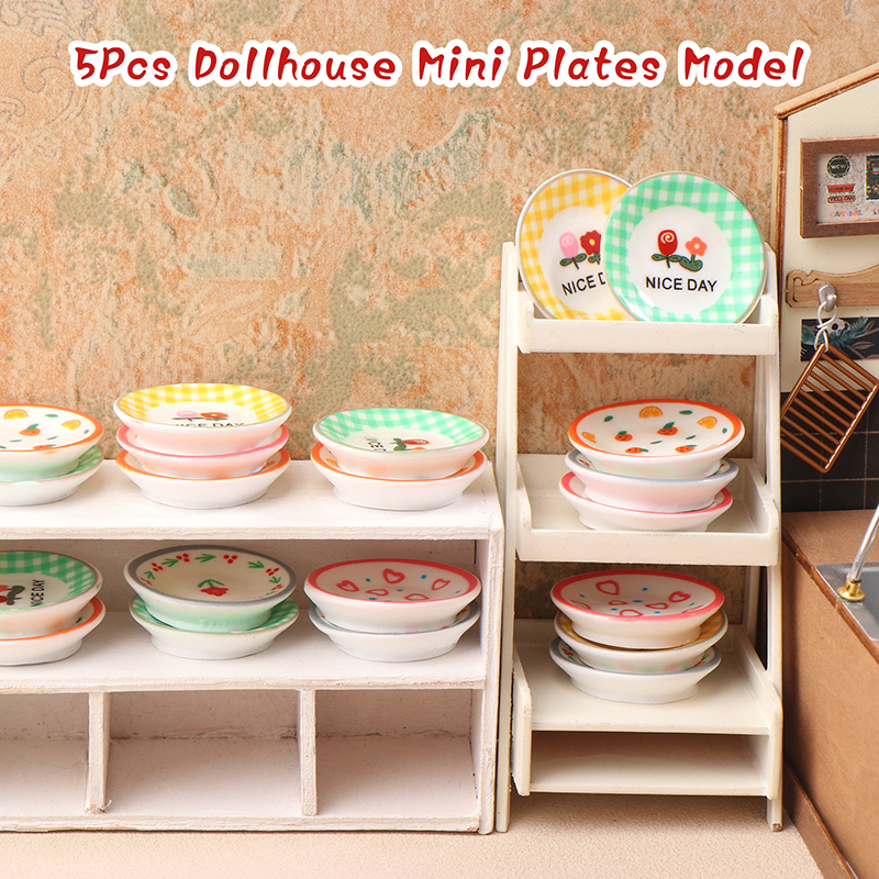 5Pcs 1/12 Dollhouse Mini Plate - Kitchen Gadgets Wholesale recension och pris