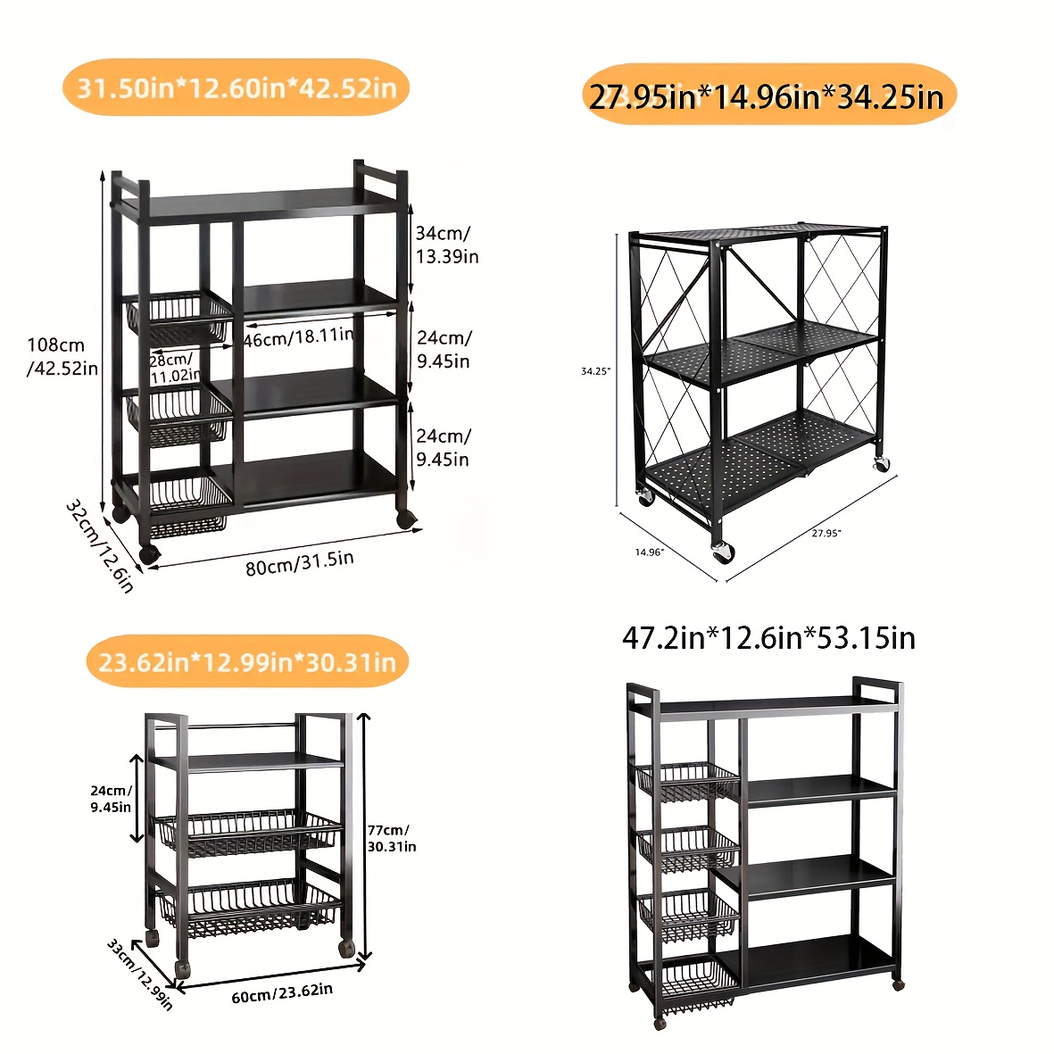 us1pc Movable Storage Rack, Ad - Kitchen Gadgets Gift recension och pris