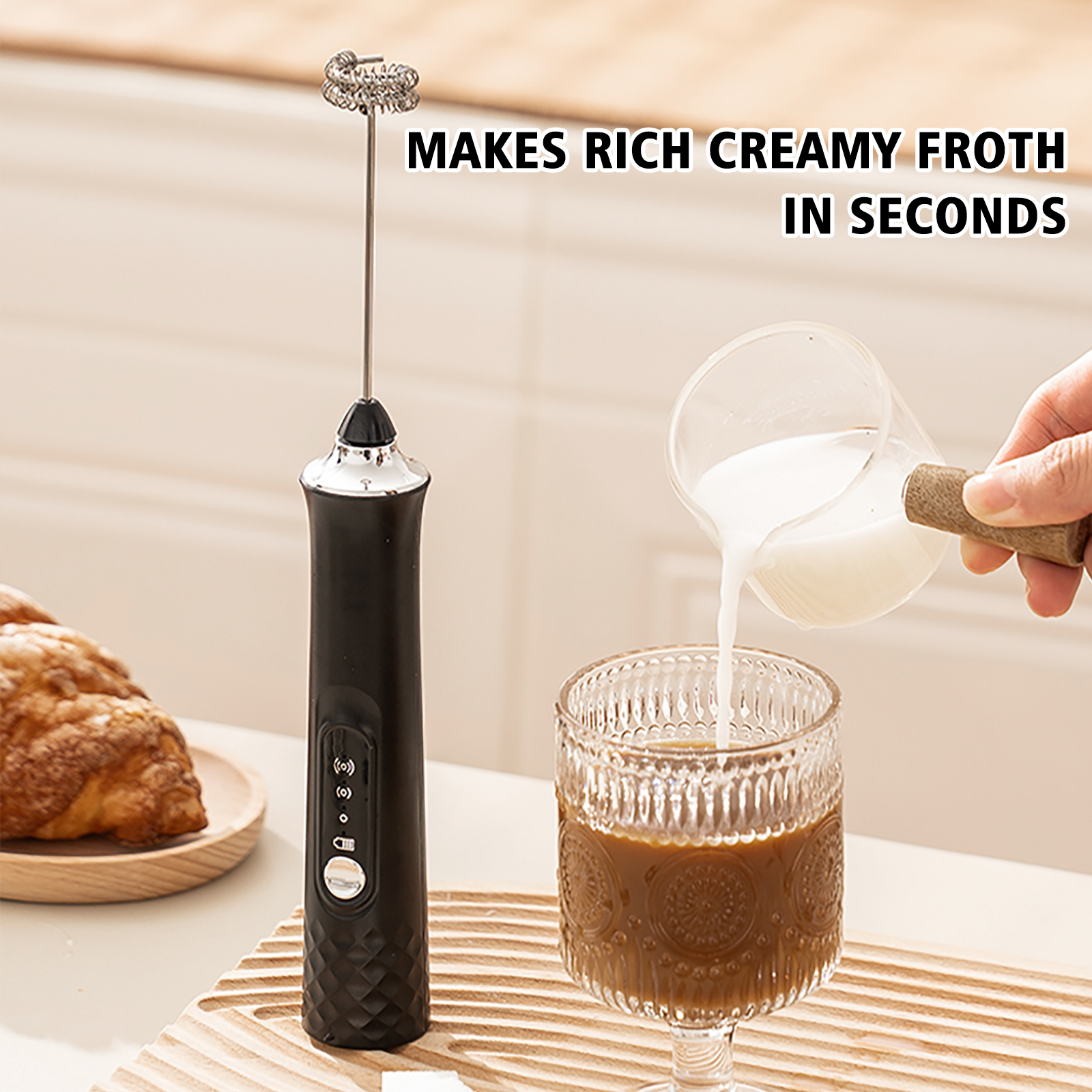 Powerful Electric Milk Frother - Kitchen Gadgets Gift recension och pris