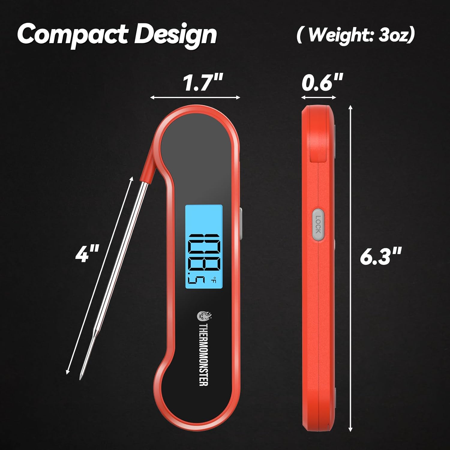 0.5 Sec Instant Read Meat Ther - Kitchen Gadgets For Dad recension och pris