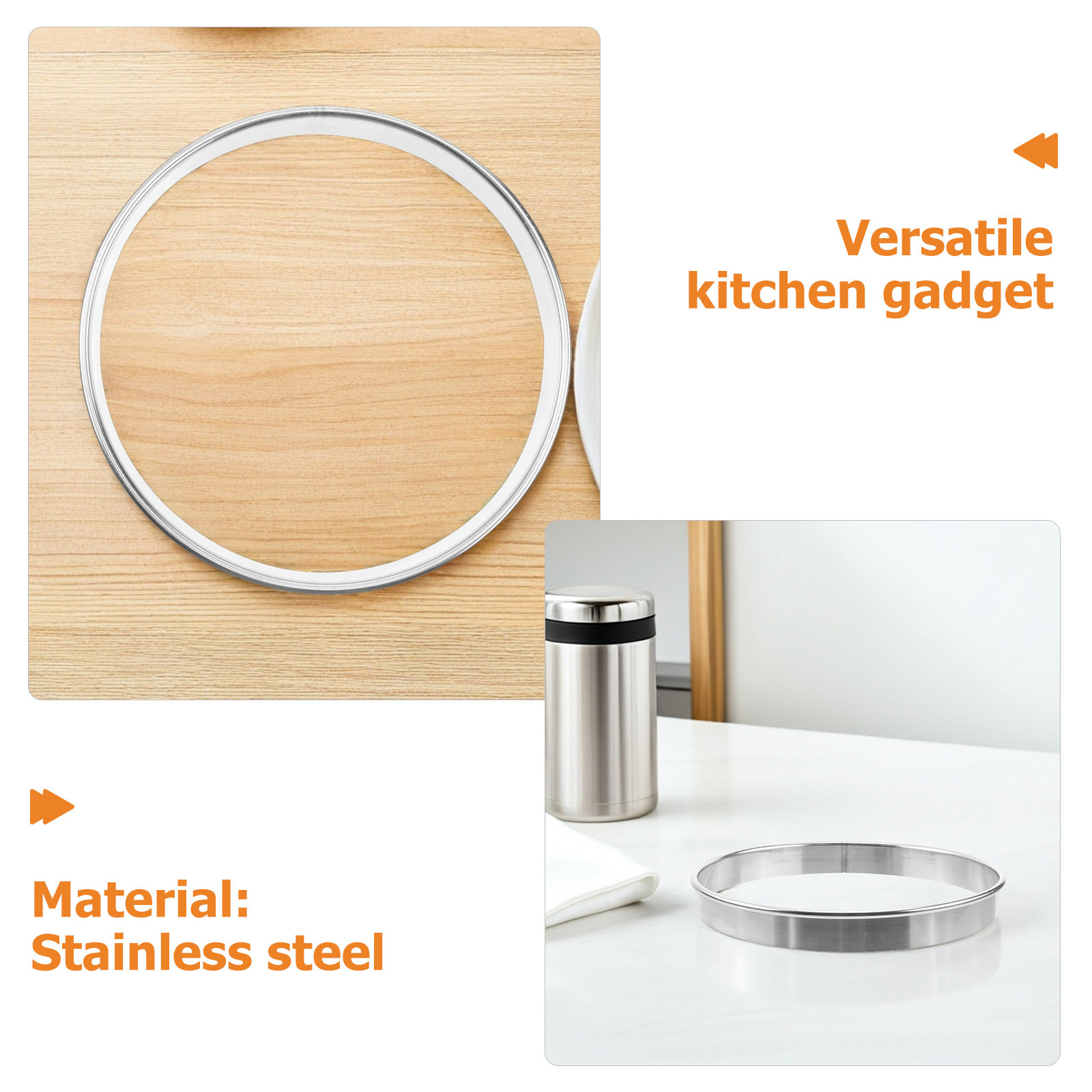 2Pcs Stainless Steel Pizza Rin - Pizza Stone Baking recension och pris