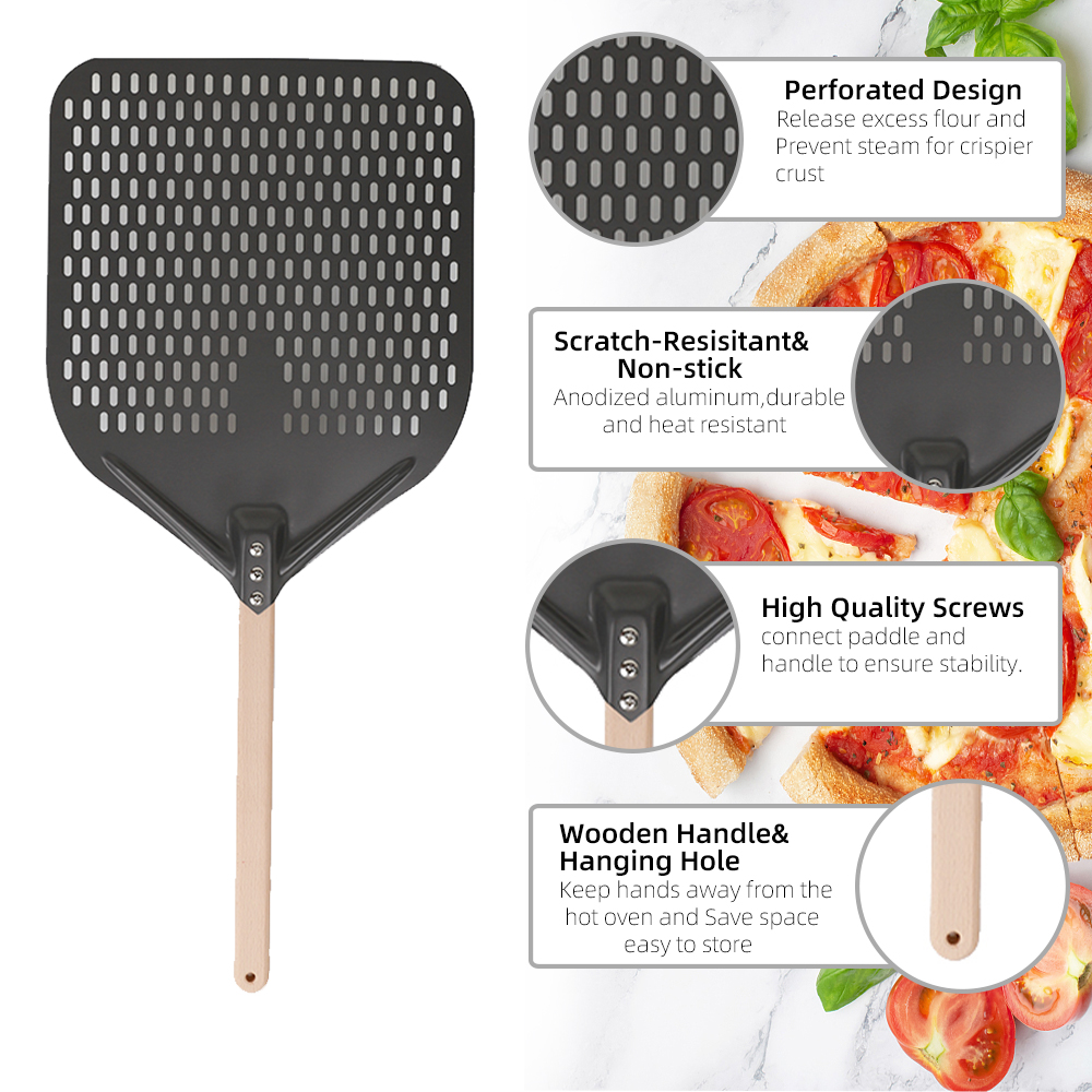 12 14 Inch Big Pizza Peel Shov - Pizza Stone Baking recension och pris