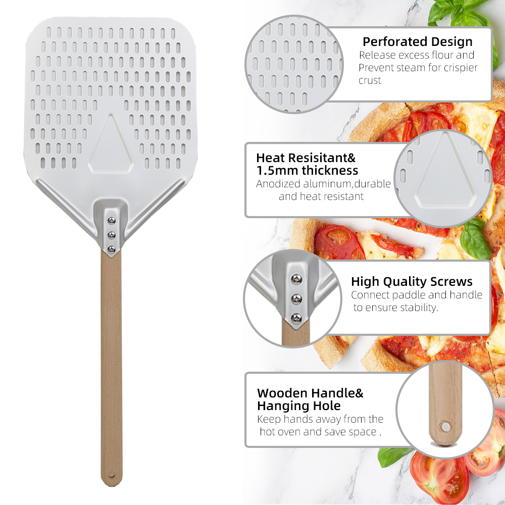 12 14 Inch Big Pizza Peel Shov - Pizza Stone Baking recension och pris